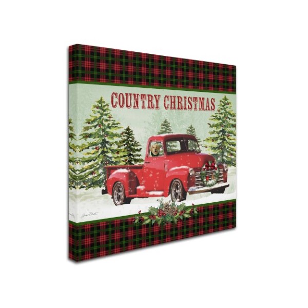 Jean Plout 'Country Christmas 4' Canvas Art,18x18